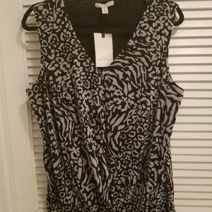Sleeveless Top Black & Grey